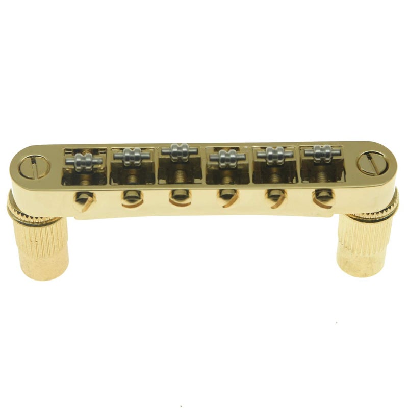 KAISH Gold Guitar Roller Saddle Bridge Tune-O-Matic Bridge For Epi Les Paul,SG,Dot,Bigsby Guitar with M8 Threaded Posts - Image 2
